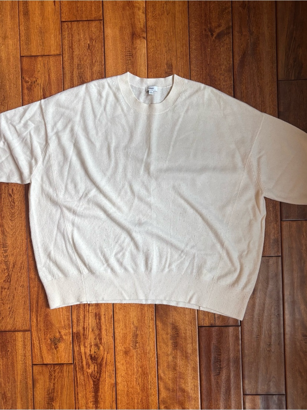 Vince Cream Women's Crewneck Cashmere Sweater